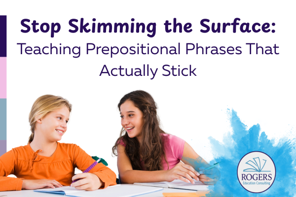 teaching prepositional phrases